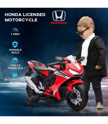 Honda Licensed 6V Kids Electric Motorbike Ride On Car for 3-5 Years Red HOMCOM