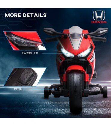 Honda Licensed 6V Kids Electric Motorbike Ride On Car for 3-5 Years Red HOMCOM