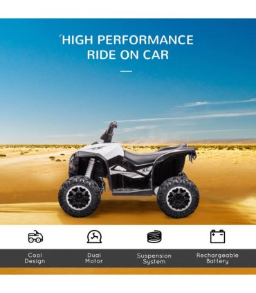 HOMCOM 12V Electric Quad Bikes for Kids Ride On Car ATV Toy for 3-5 Years