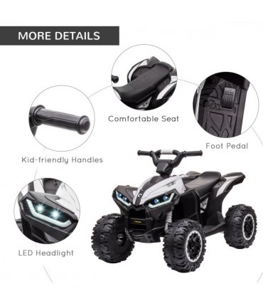 HOMCOM 12V Electric Quad Bikes for Kids Ride On Car ATV Toy for 3-5 Years