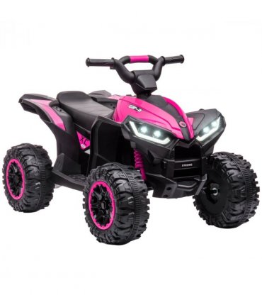 HOMCOM 12V Electric Quad Bikes for Kids Ride On Car ATV Toy for 3-5 Years Pink