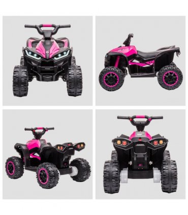 HOMCOM 12V Electric Quad Bikes for Kids Ride On Car ATV Toy for 3-5 Years Pink