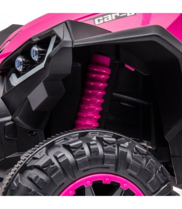 HOMCOM 12V Electric Quad Bikes for Kids Ride On Car ATV Toy for 3-5 Years Pink