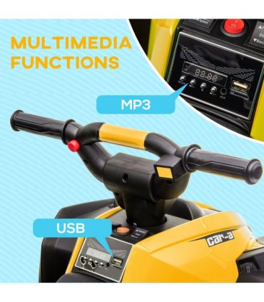 HOMCOM 12V Electric Quad Bikes for Kids Ride On Car ATV Toy for 3-5 Years