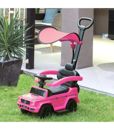 Benz G350 Ride-on Sliding Car Floor Slider Stroller Kids Vehicle, Pink HOMCOM