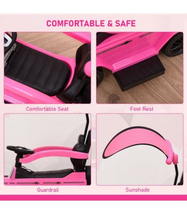 Benz G350 Ride-on Sliding Car Floor Slider Stroller Kids Vehicle, Pink HOMCOM