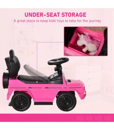Benz G350 Ride-on Sliding Car Floor Slider Stroller Kids Vehicle, Pink HOMCOM