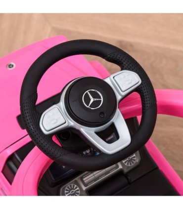 Benz G350 Ride-on Sliding Car Floor Slider Stroller Kids Vehicle, Pink HOMCOM