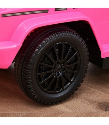 Benz G350 Ride-on Sliding Car Floor Slider Stroller Kids Vehicle, Pink HOMCOM
