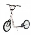 HOMCOM 90-96cm Kids Kick Scooter Adjustable Handlebar Inflatable Wheels White