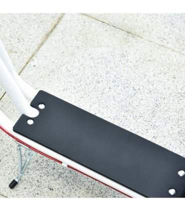 HOMCOM 90-96cm Kids Kick Scooter Adjustable Handlebar Inflatable Wheels White