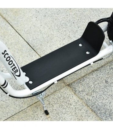 Dual Brakes Kick Scooter 12-Inch Inflatable Wheel Ride On Toy HOMCOM