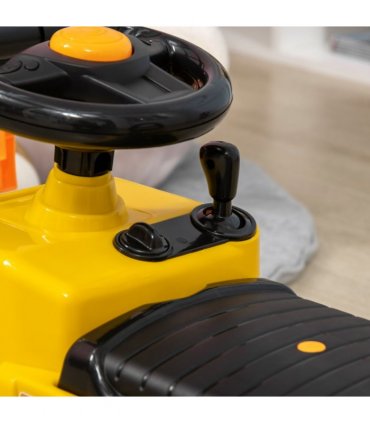 HOMCOM Kids Ride on Forklift Truck w/ Fork Tray, Under Seat Storage, Backrest