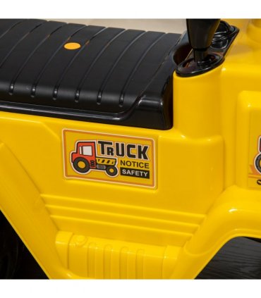 HOMCOM Kids Ride on Forklift Truck w/ Fork Tray, Under Seat Storage, Backrest