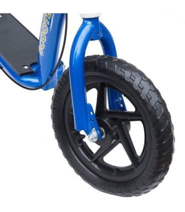 Push Scooter Teen Kids Stunt Bike Ride On with 12" EVA Tyres, Blue, 180cm x 50cm