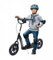 Push Scooter Teen Kids Stunt Bike Ride On with 12" EVA Tyres, Black HOMCOM