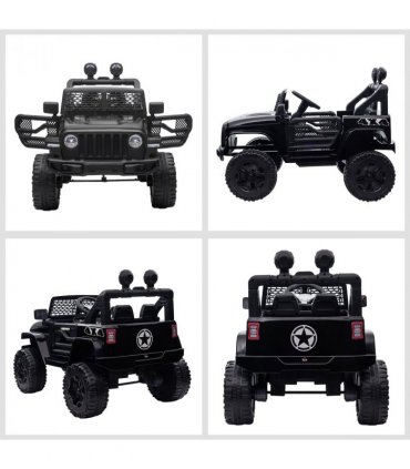 12V Kids Electric Ride On Car Truck Off-road Toy Remote Control Black HOMCOM