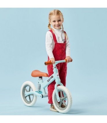 Kid Balance Bike ChildrenBicycle Adjustable Seat 2-5 Years No Pedal Metal Blue