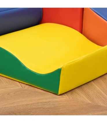 HOMCOM 7 Pcs Kids Soft Foam Puzzle Play Blocks Set Learning Toddler Activity