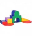 HOMCOM 7 Pieces Kids Foam Soft Play Set Toddler Climbers Play Structures