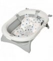 Foldable Baby Bath Tub Ergonomic with Temperature-Induced Water Plug
