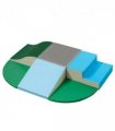 Baby Soft Play Equipment 6 Piece Foam Blocks Multi-colored 48x45x25 cm - HOMCOM