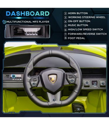 Lamborghini SIAN 12V Kids Electric Ride On Car Toy w/ Remote Control HOMCOM
