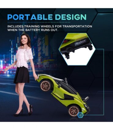 Lamborghini SIAN 12V Kids Electric Ride On Car Toy w/ Remote Control HOMCOM