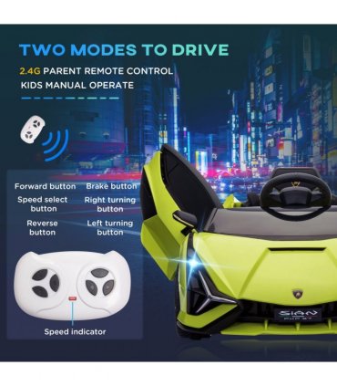 Lamborghini SIAN 12V Kids Electric Ride On Car Toy w/ Remote Control HOMCOM