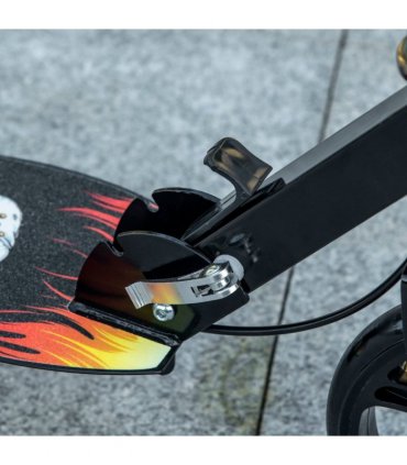 Kick Scooter Black 86L x 35Wcm Foldable Kids Adjustable Height Break Big Wheels