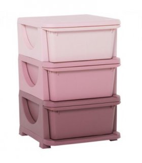 HOMCOM Kids Storage Units with Drawers 3 Tier Chest Vertical Dresser Tower
