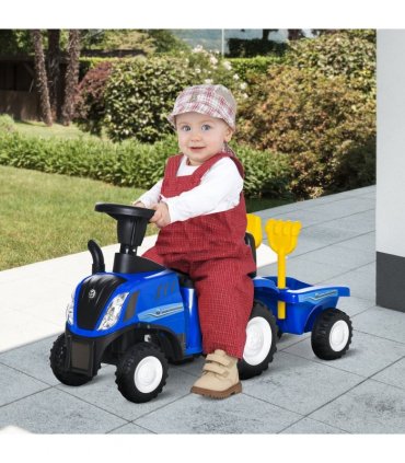 Ride On Tractor Toddler Walker Foot To Floor Slider 12-36 Months Blue HOMCOM