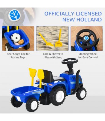 Ride On Tractor Toddler Walker Foot To Floor Slider 12-36 Months Blue HOMCOM
