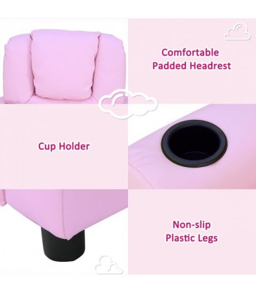 Kids Recliner Armchair Games Chair Children Seat Girls Boys Sofa HOMCOM