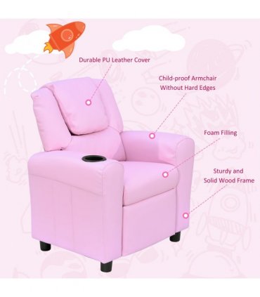 Kids Recliner Armchair Games Chair Children Seat Girls Boys Sofa HOMCOM