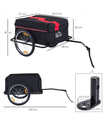 Elite Two-Wheel Bicycle Large Cargo Wagon Trailer with Folding Storage