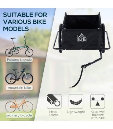 Elite Two-Wheel Bicycle Large Cargo Wagon Trailer with Folding Storage