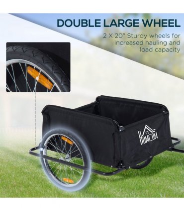 Elite Two-Wheel Bicycle Large Cargo Wagon Trailer with Folding Storage
