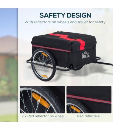 Elite Two-Wheel Bicycle Large Cargo Wagon Trailer with Folding Storage