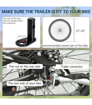 Elite Two-Wheel Bicycle Large Cargo Wagon Trailer with Folding Storage