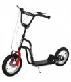 HOMCOM 75-80cm Kids Kick Scooter Adjustable Handlebar Inflatable Wheels Black