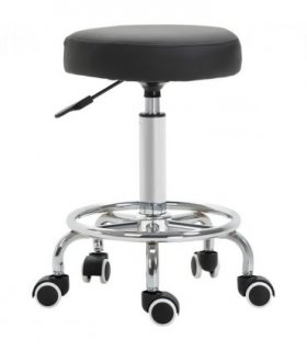 Adjustable Stool PU Leather and Footrest