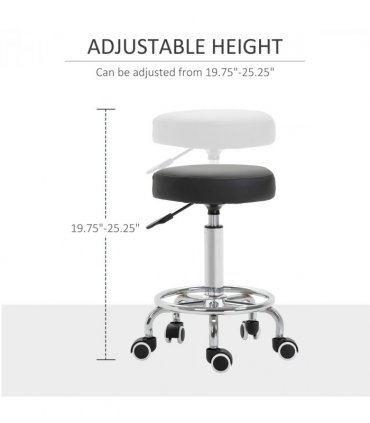Adjustable Stool PU Leather and Footrest