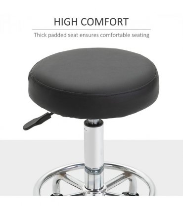 Adjustable Stool PU Leather and Footrest