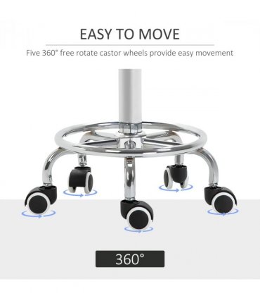 Adjustable Stool PU Leather and Footrest