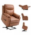 Power Lift Chair Electric Riser Recliner with Remote Control, Brown HOMCOM
