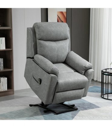 Power Lift Chair Electric Riser Recliner with Remote Control, Grey HOMCOM