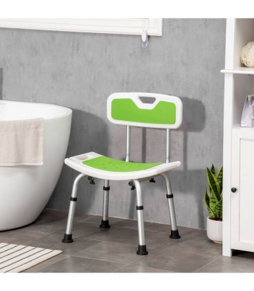 Shower Stool for the Elderly and Disabled, Adjustable Shower Stool HOMCOM