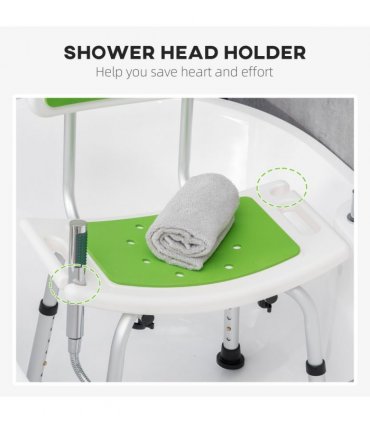Shower Stool for the Elderly and Disabled, Adjustable Shower Stool HOMCOM