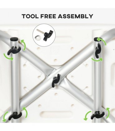 Shower Stool for the Elderly and Disabled, Adjustable Shower Stool HOMCOM